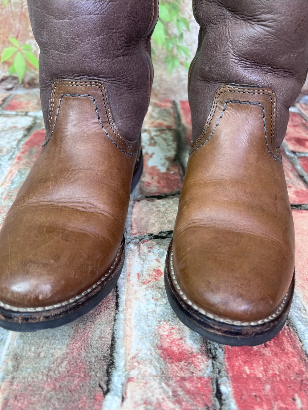 FRYE Tan and Brown Sherpa Lined Shearling Log Sole Tall Riding Boots, 5.5 - Picture 6 of 16